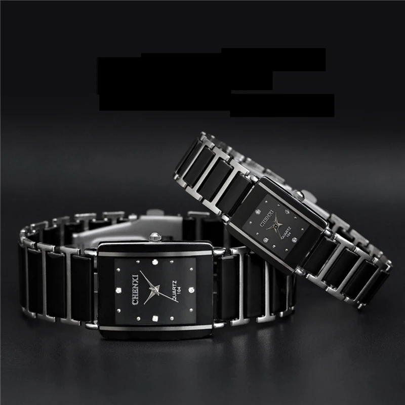 Newest Hot Sales Fashion High Quality Brand Women Men Couples Leisure Watch Waterproof Square Ceramics Wristwatch Birthday Gift