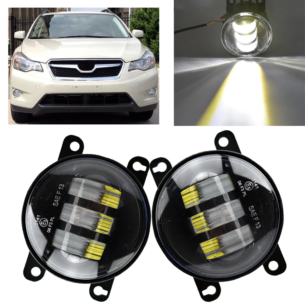 2 X For Subaru XV Crosstrek 2013 2014 2015 Car Fog Light H11 LED High Bright Fog Lamp Daytime Running Light 12V