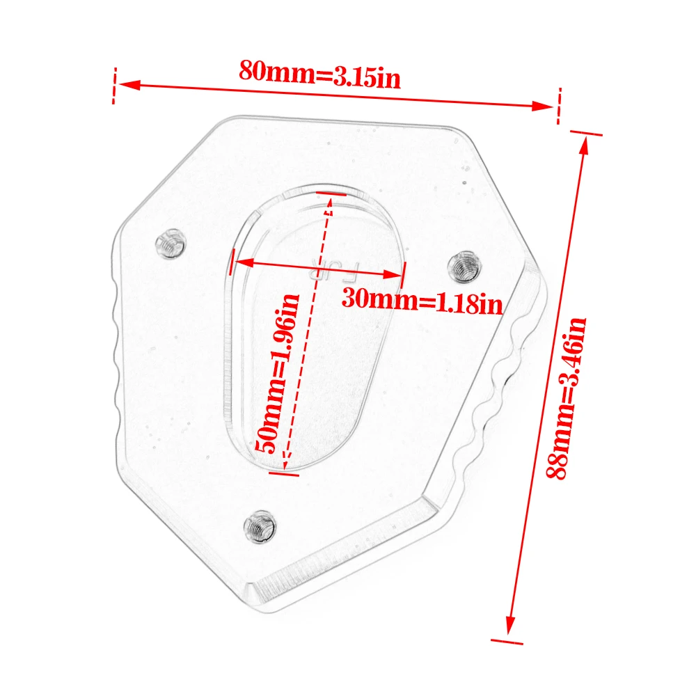 For Yamaha FJR1300 FJR 1300 2001-2019 Motorcycle Accessories Foot Side Stand Pad Plate Kickstand Enlarger Support Extension