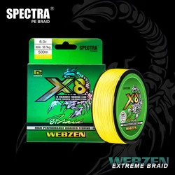 Spectra X8 Fishing Line 100M 300M 500M 8 Strands Braided PE  Line Multifilament Carp  18-100LB