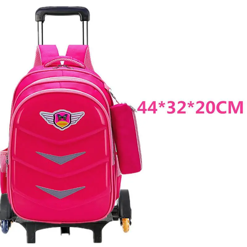 Carton School Trolley Bags for boys PU rolling backpack for school kids wheeled backpack children school trolley bag for kids