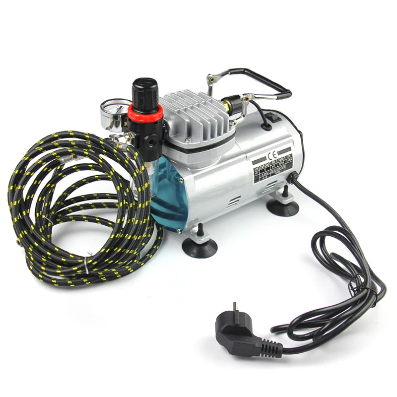 Professional Airbrush Compressor Quiet High-pressure Pump Tattoo Manicure Spraying Air Compressor For Model Cake Painting Nail