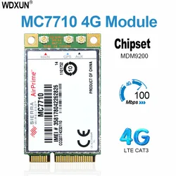 Estampa desbloqueada sierra wireless mc7710 4g lte/hspa + módulo 4g 3g segan mini pci-e card wcdma edge/gprs/lte 800/900/2100mhz