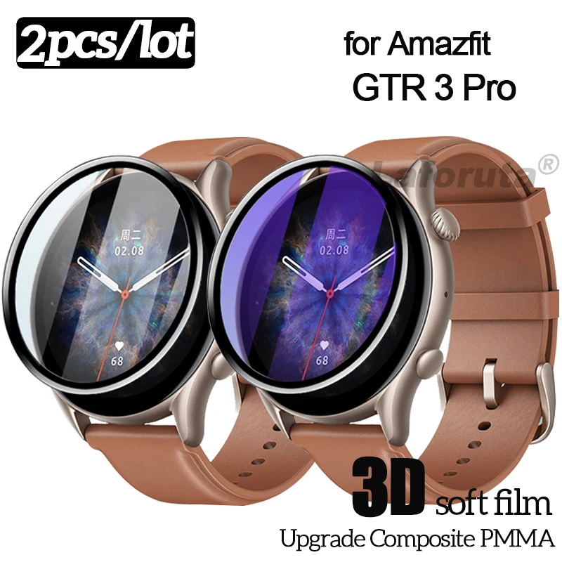 Screen Protector For Amazfit GTR 3 Pro Full Cover HD Clear 3D Curved Soft Protective  Film for Amazfit GTS3 T-Rex GTR2 Not Glass for vivo iqoo 12 5g 2pcs imak curved full screen hydrogel film protector