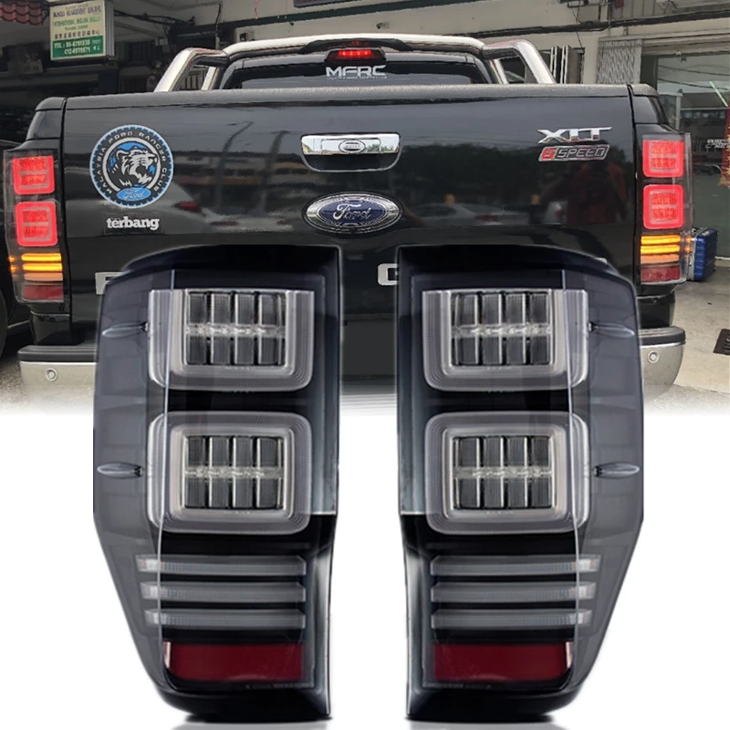 

12V Car Led Tail Lights For Ford Ranger 2012-2018 Rear DRL Reverse Brake Turn Signal Taillights Auto Accessories 2PCS