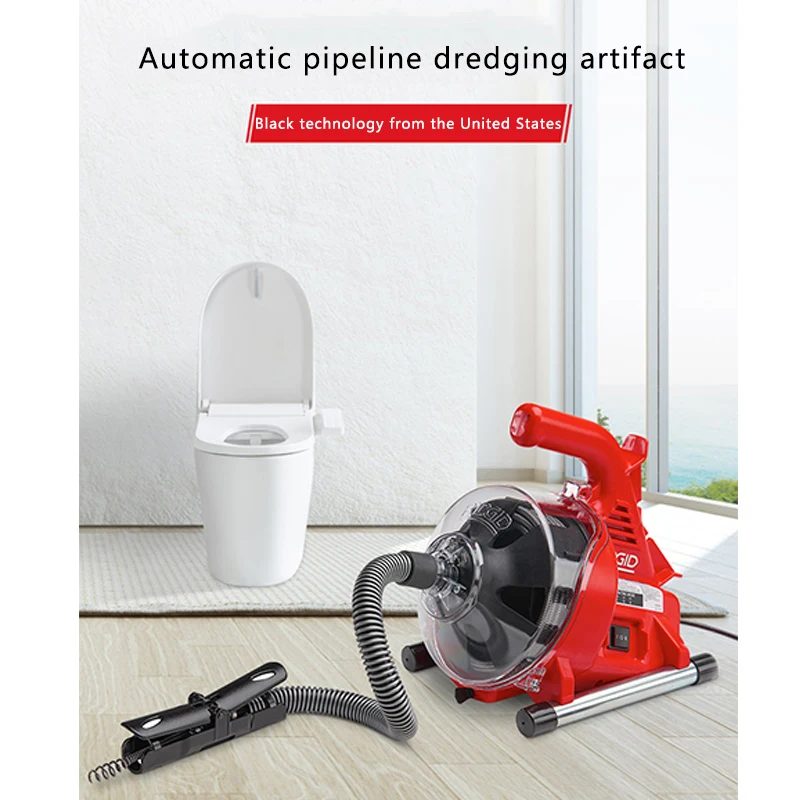 Toilet dredge through the sewer household electric pipe dredge machine toilet kitchen clogging artifact tool