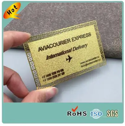 Niestandardowa wizytówka ze stali nierdzewnej z matowego czarnego metalu