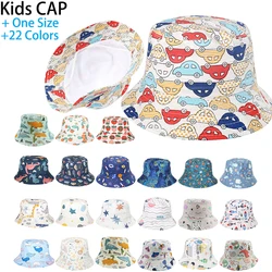 Ins Korean Children's Cartoon Pattern Cute Fisherman Hat Summer Autumn Boy Girl Baby Sunshade Fruit Animal Basin Hat Panama Kids