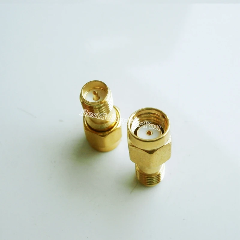 1Pcs RP SMA Connector Male Plug To RPSMA Connector Female Connector Straight RF Adapter