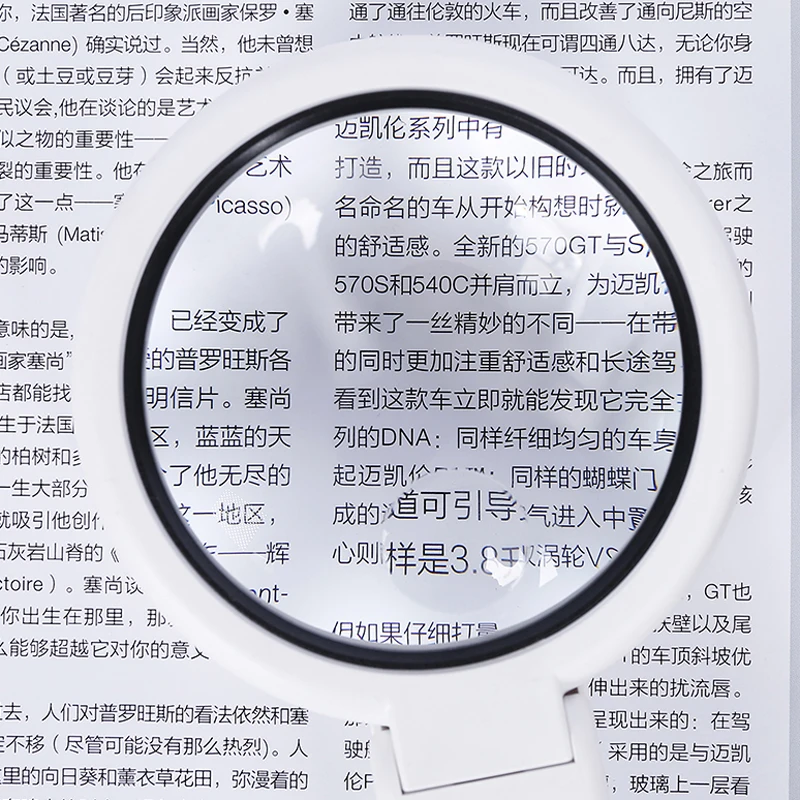 Portable Handheld Magnifying Glass with LED Lights Foldable Desktop Magnifying Glass for Newspaper Reading Magnifier Repair Tool