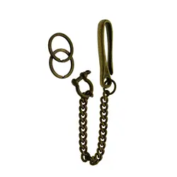 steam punk Japanese fishhook U hook shackle wallet keychains trouse biker jean classic cuban chains withizd length chains
