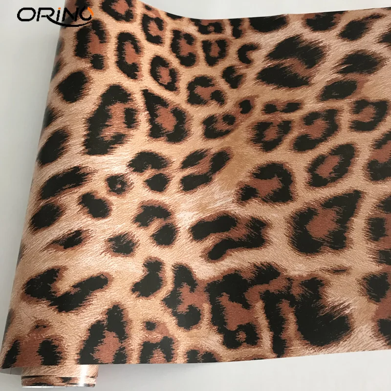 ليوبارد طباعة لفافة خلات الفينيل ذاتية اللصق التمويه الشرائط لتقوم بها بنفسك دراجة نارية سكوتر سكيت سيارة التفاف احباط