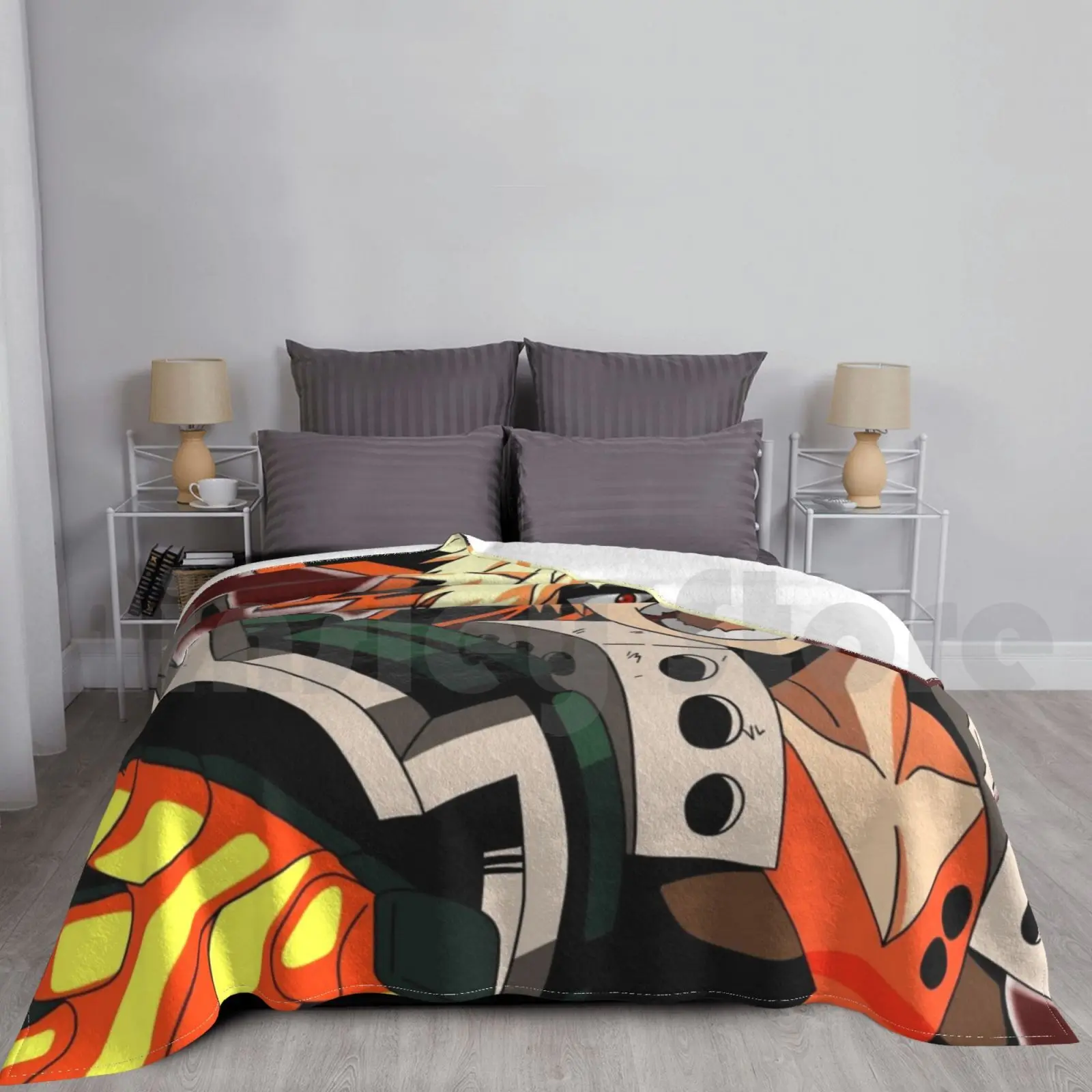 Katsuki Bakugou Blanket Fashion Custom Bakugo Anime Bakugou Bokunoheroacademia