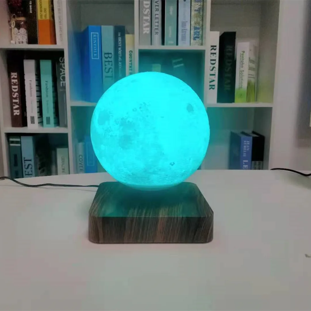 Maglev 3D Printed Moon Lamp New 16Colors Floating Moon With Remote Home Office Decorations Table Lamp Night Light Creative Gifts