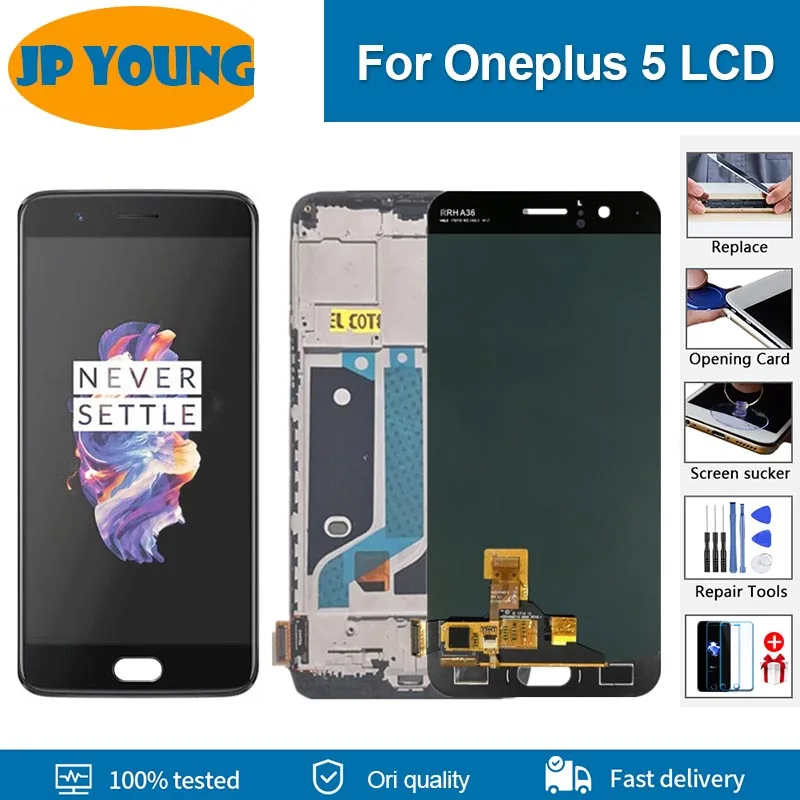 New OLED LCD For Oneplus 5 A5000 LCD Display Touch Screen With Frame Digitizer Replacement For One Plus 5 1+5 A5000 LCD Display