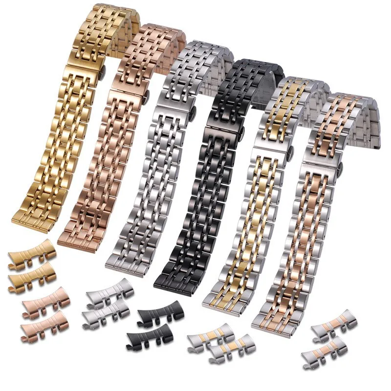 Solid High Strength 14mm 16mm 18mm 20mm 22mm 24 Mm Stainless Watch Band Strap Bracelet Watchband Wristband Butterfly Belt