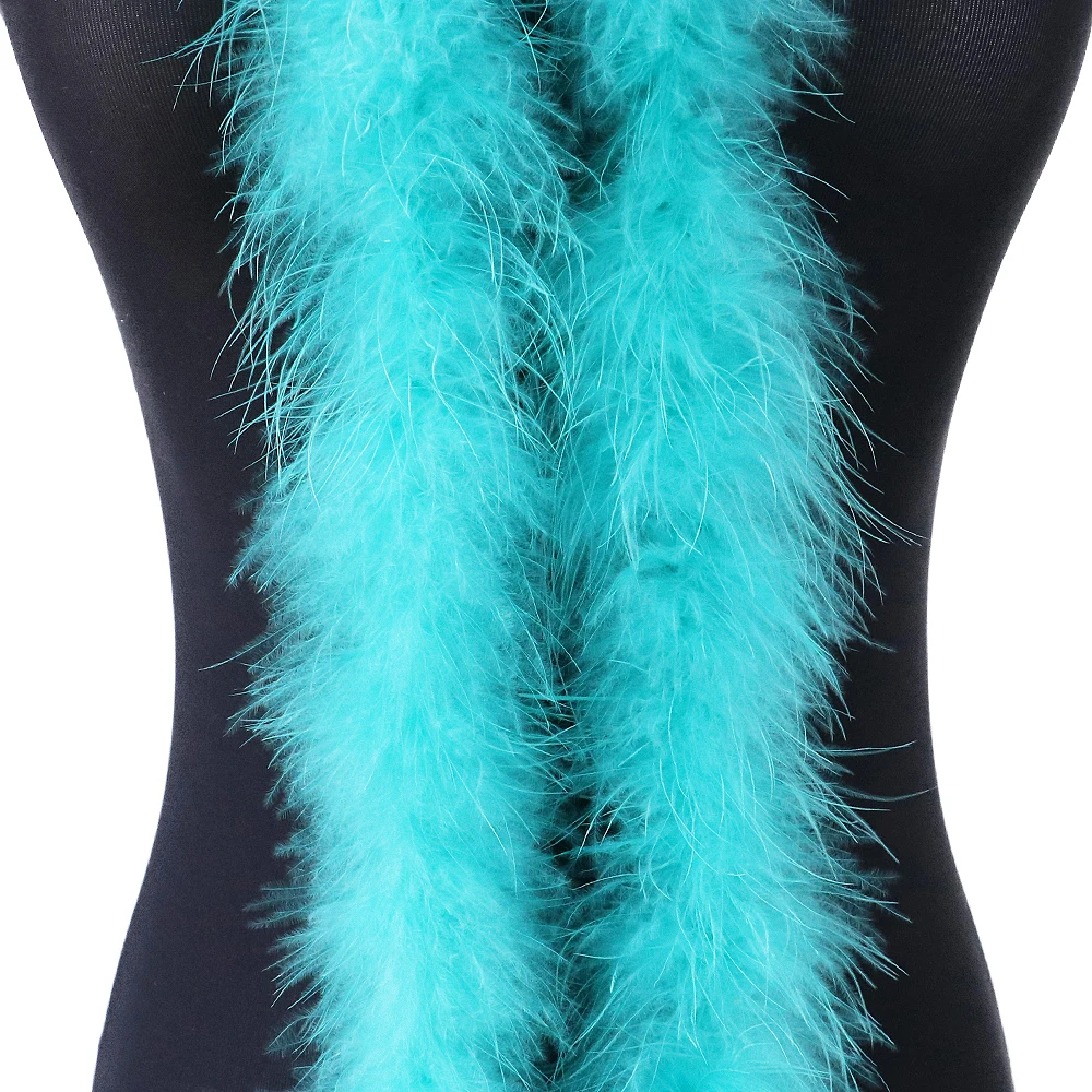 New 2Meters Marabou Feather Boa Turkey Feathers on Ribbon Shawl 13 grams for Wedding Dress/skirt Decoration Plumes Crafts