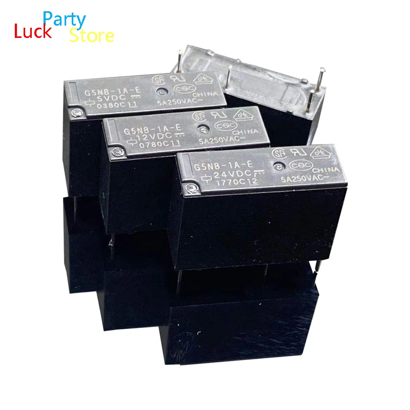 5 Pcs 10 Pcs/Lot Brand New Power Relay G5NB-1A-E- 5VDC 12VDC 24VDC 5A 250VAC 4PIN One Set Of Normally Open In Stock Best Quality