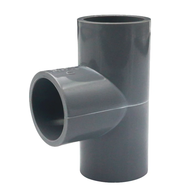 Solid Gray PVC Pipe Fittings DIY Straight Elbow Equal Tee Connectors Plastic Joint Tube Coupler Adapter 3/4/5/6 Ways