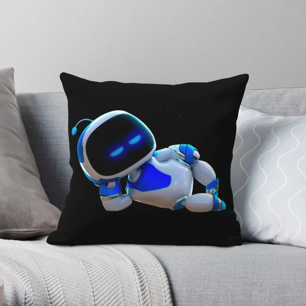 Astrobot Sleeping Square Pillowcase Polyester Linen Velvet Creative Zip Decor Home Cushion Cover