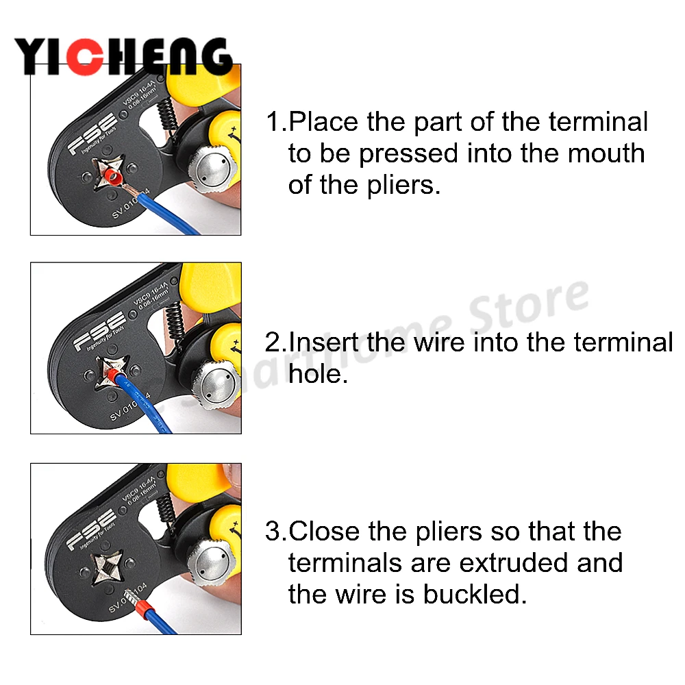 VSC9 10-6A Manuelle multifunktionale ratsche crimpen zange terminal zangen, adaptive rohr hexagonal crimpen zangen, 26-7AWG