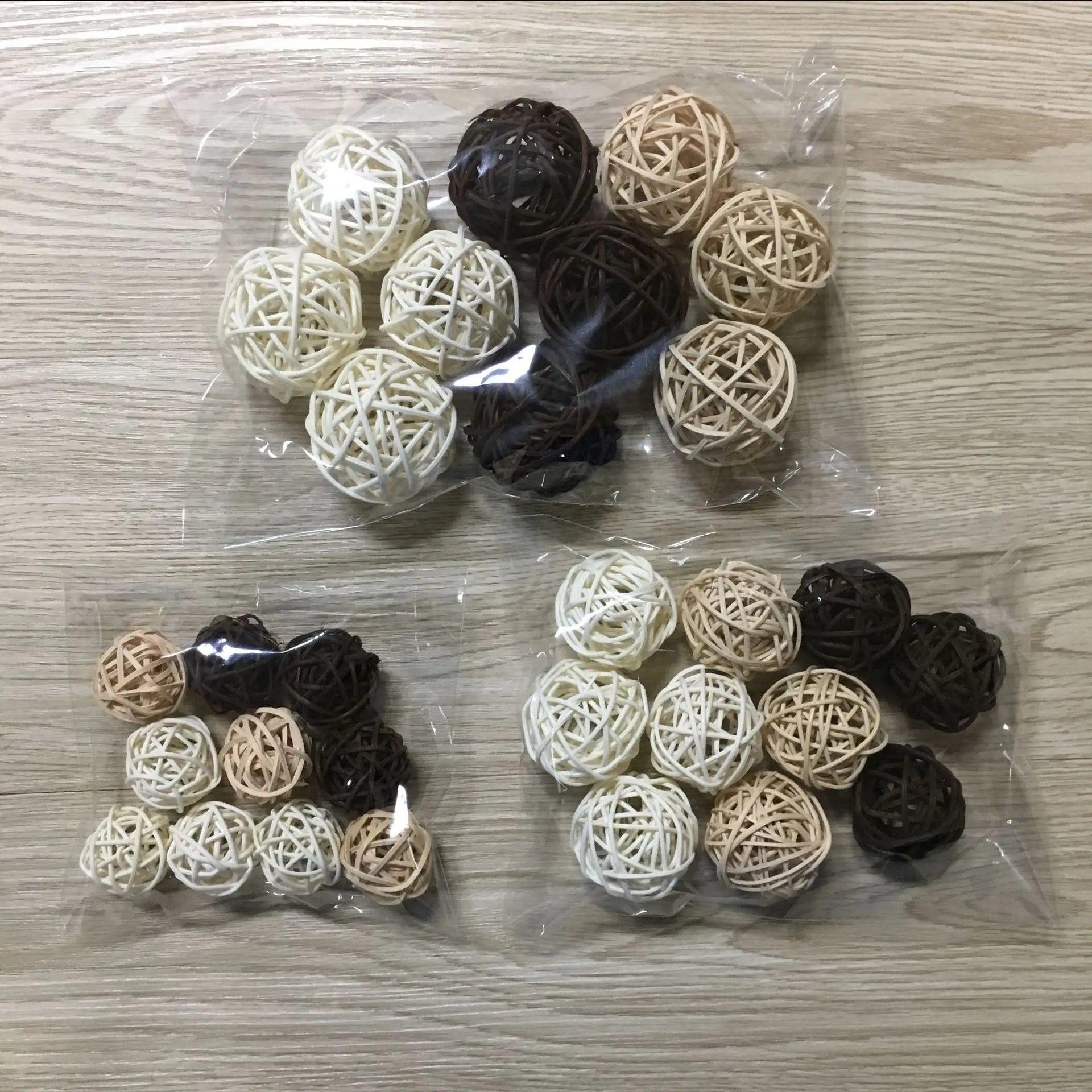 10pcs 2cm 3cm 4cm Rattan Ball Wicker Ball Decorative Ball for Vase Fillers,Bird Toys,Garden,Party,Wedding,Table Decoration