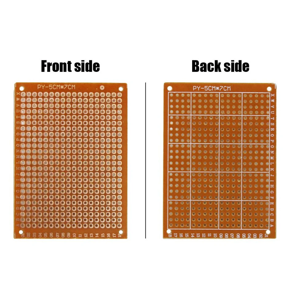 Copper Perfboard 20 PCS Paper Composite PCB Boards (5 cm x 7 cm) Universal Breadboard Single Sided Printed Circuit Board