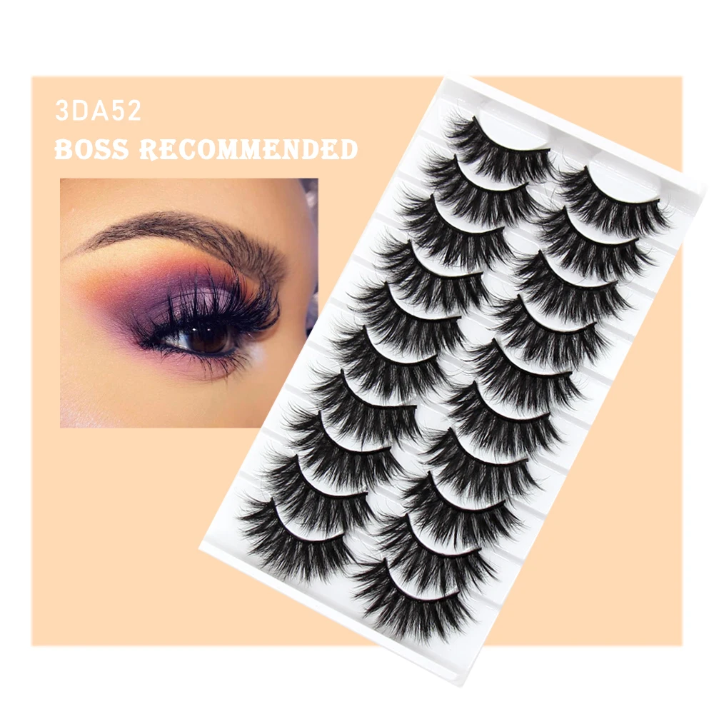 Wimpern 5/10 Pairs 3D Faux Nerz Wimpern Flauschigen Weichen Wispy Volumen Natürliche lange Falsche Wimpern Wimpern Reusable Eyelashs Make-Up