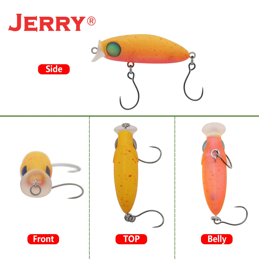 Jerry 1.37in 35mm Ceres Floating Lrf Fishing Lure Rock Minnow Wobbler Hard Bait Area Trout Perch Rockfish Plug Ultralight