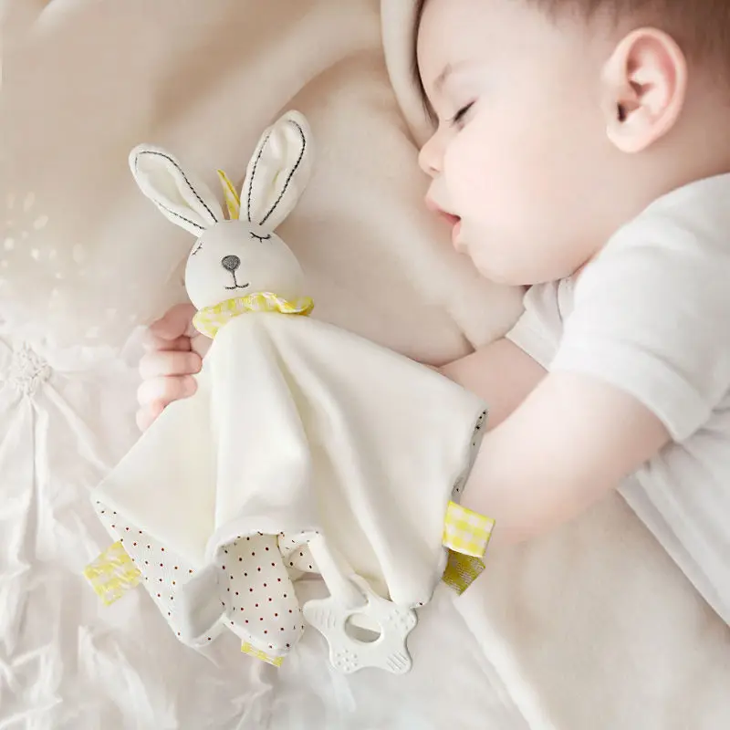 Baby Comforter Toy Bunny Plush Stuffed Toy Appease Baby Sleeping Toy Soft Soothing Towel Baby Plush Toys 0 12 Months