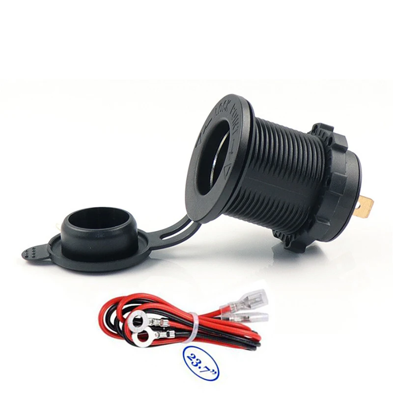 Motorcycle LED Cigarette Lighter Power Plug Socket with Relay/12V 22A for Kawasaki versys650/versys1000/versys X300