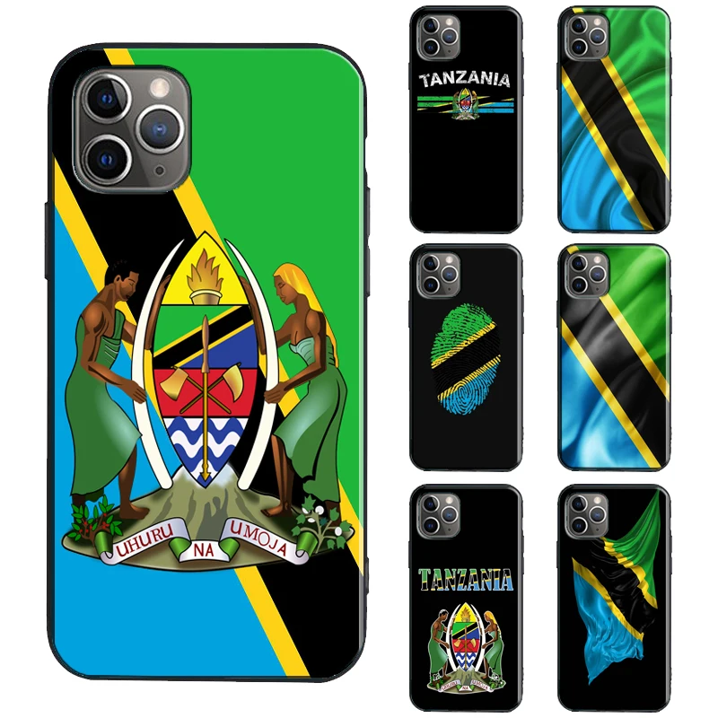 Tanzania Flag Coat Of Arms Case For iPhone 13 12 mini 11 14 Pro Max 6S 7 8 Plus X XR XS Max SE 2020 TPU Cover Coque