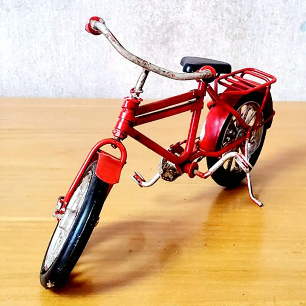 Decoraciones modelo de bicicleta, juguetes coleccionables de vehículos fundidos a presión, acceso, artesanía de hierro, decoraciones Antiquecar, regalos, juguetes para niños