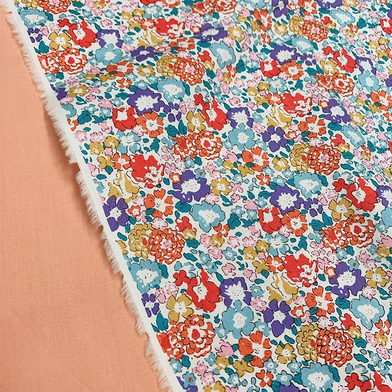 145x50cm Cotton Small Flower Fabric DIY Clothes Women\'s Handmade Children\'s Clothing  Cloth