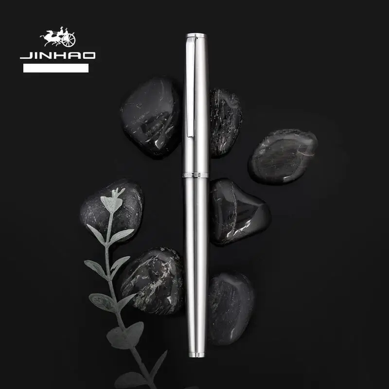 High Quality Stainless steel JinHao 96 Fountain Pen Elegante Signature Calligraphy Stationery Supplies Ink Pens New