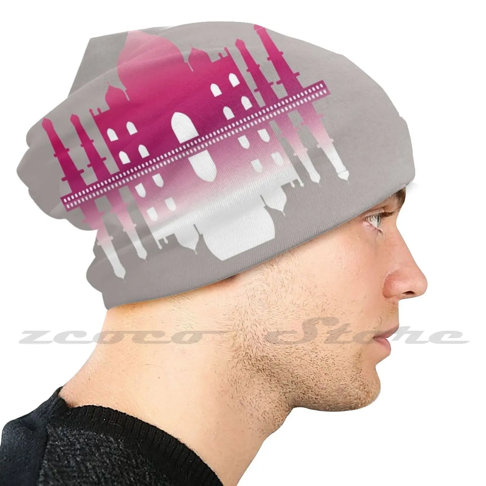 Taj Mahal Personalized Pattern Knit Hats Plus Size Elastic Soft Cap Taj Mahal Indian India Taj Mahal Taj Mahal Artwork Indian