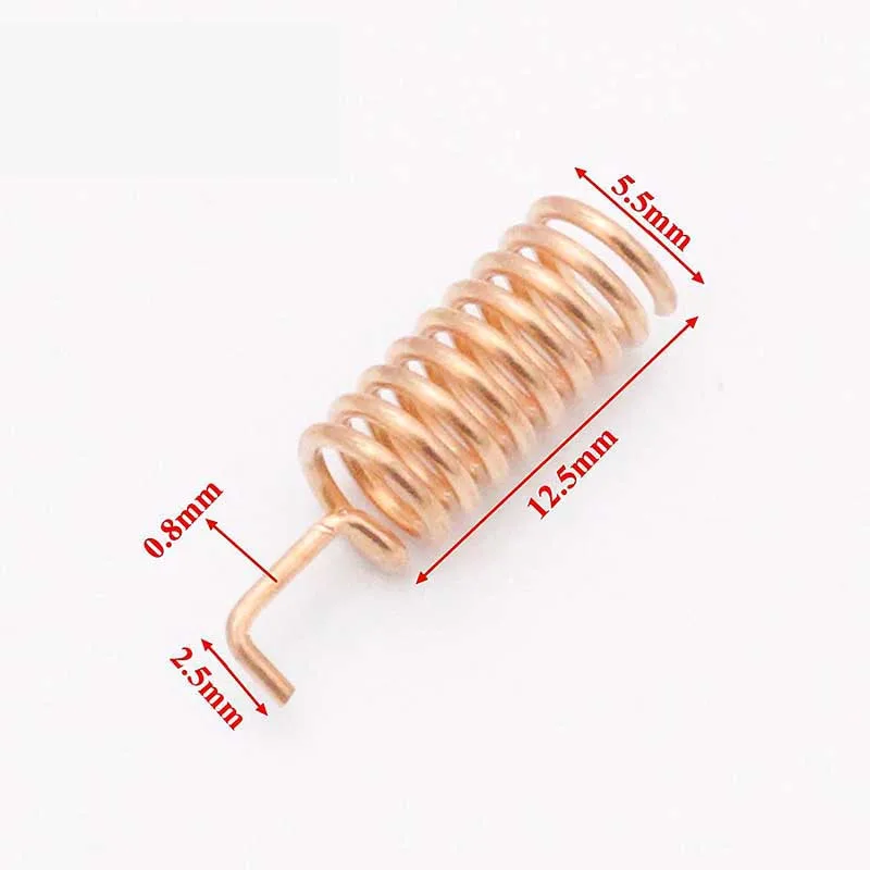 

100pcs/lot 2.15dBi 915MHz Copper Helical Antenna 12.5mm Remote Control for Arduino Raspberry high quality