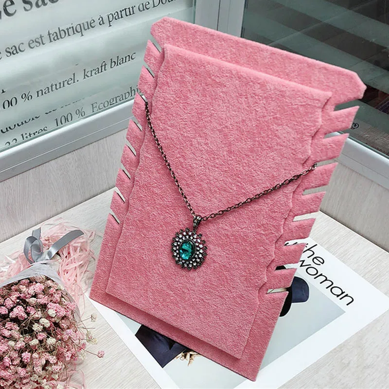 High Quality Velvet Linen Necklace Bust TrayJewelry Pendant Necklace Bracelet Display Holder Jewellery Rack Show 4 Options Model