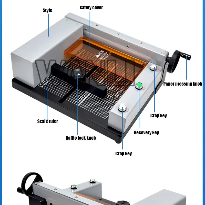 G-400 Electric Paper Cutter 4CM Thick Layer Book Photo Cutter Paper Trimmer Diy Office A4 Size Cutting Machine