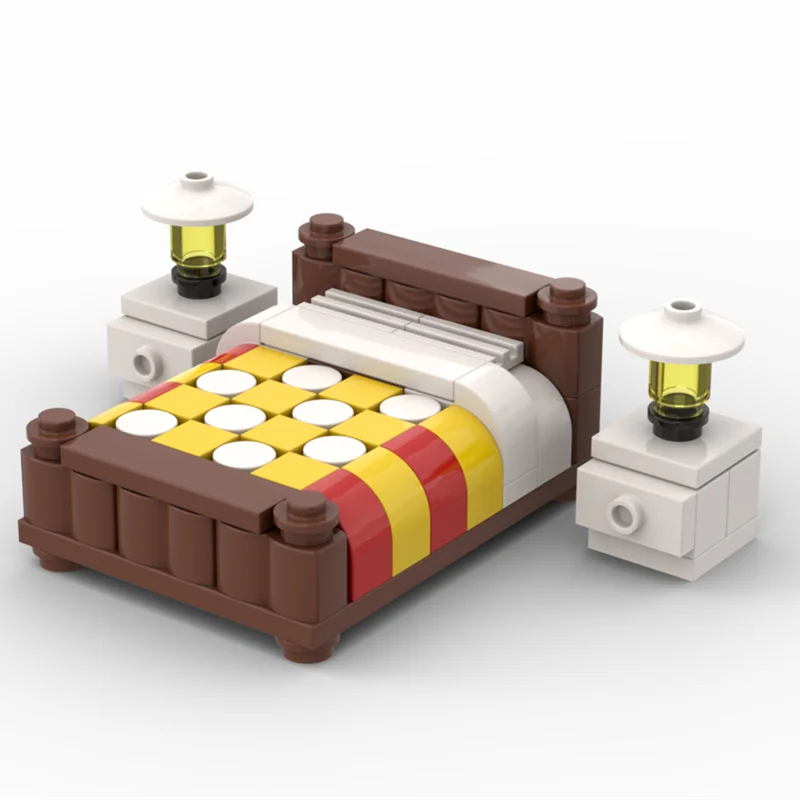 Moc Accessories Locking Creative City Room Sofa Bed Desk Bed Table Furniture Bricks DIY Toys For Kids Compatible Building Blocks