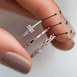 Huitan Delicate Girls Finger Rings with CZ Party Daily Wear Fashion Versatile Accessories for Women Minimalist Gift 2021 Jewelry