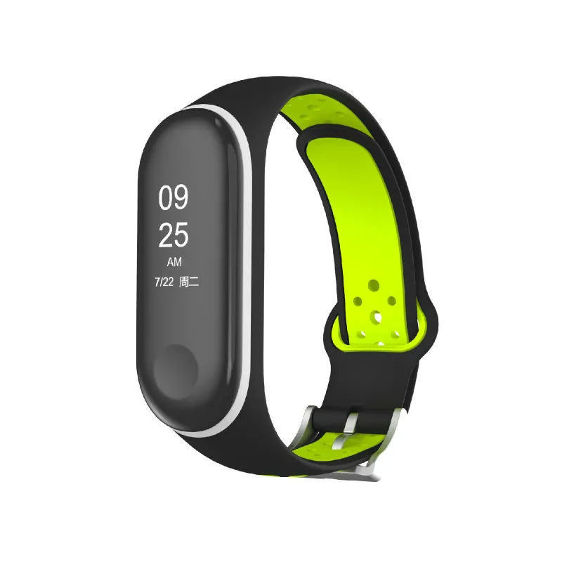 1個スポーツmiバンド3 4ストラップ手首ストラップxiaomi miバンド3スポーツシリコンブレスレットミバンド4 3 band3ブレスレット