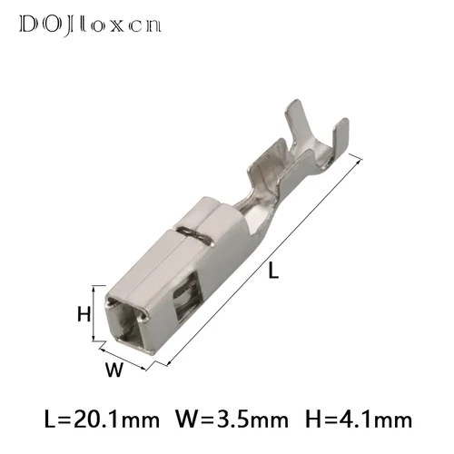 Imagen 2 del producto 20/50/100/200/500 Uds. Contactos de terminales de prensado serie 2,8 FCI pines grandes G342 para conector hembra automotriz 211PC249S8005