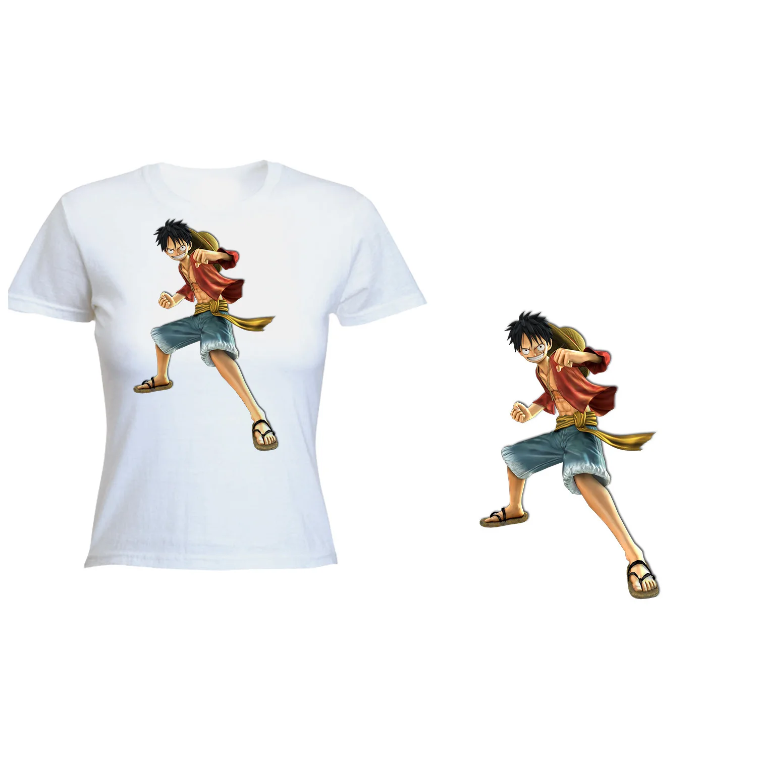 T-SHIRT A3 WOMENS MONKEY D LUFFY PIRATE KING T-shirt