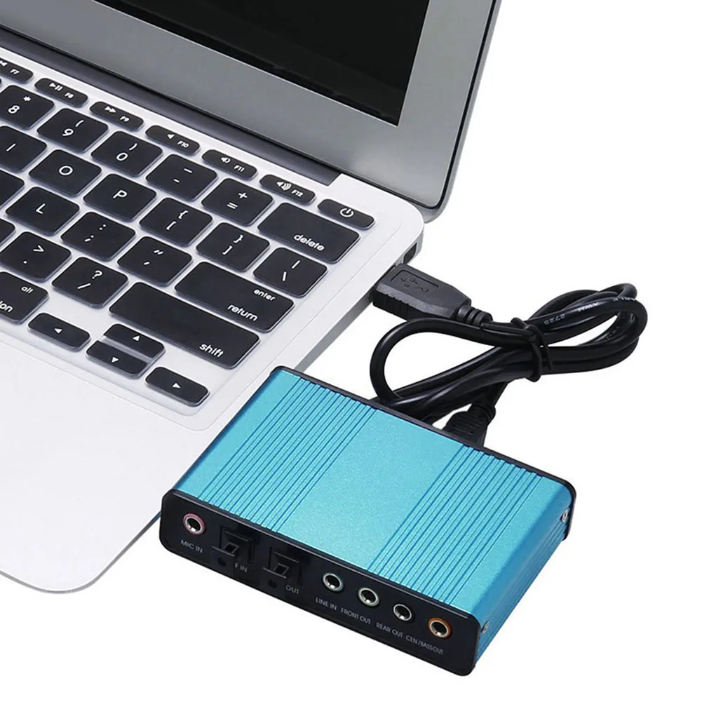 New USB 2.0 External 6 Channel 5.1 Optical Audio Sound Card for Computer Laptop PC