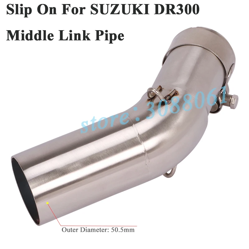 

Slip On For SUZUKI DR 300 DR300 HJ300 Motorcycle Exhaust Escape Modified Stainless Middle Connect Link Pipe Without Muffler