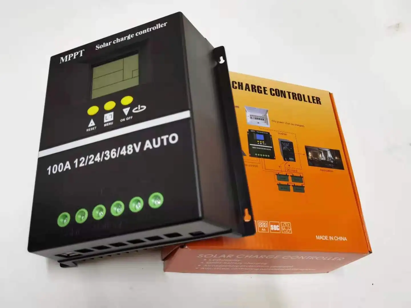 Controlador de carga Solar MPPT, herramientas de controlador automático, cargador de batería PV para sistema fuera de la red, 100A, 80A, 60A, 12V, 24V, 36V, 48V