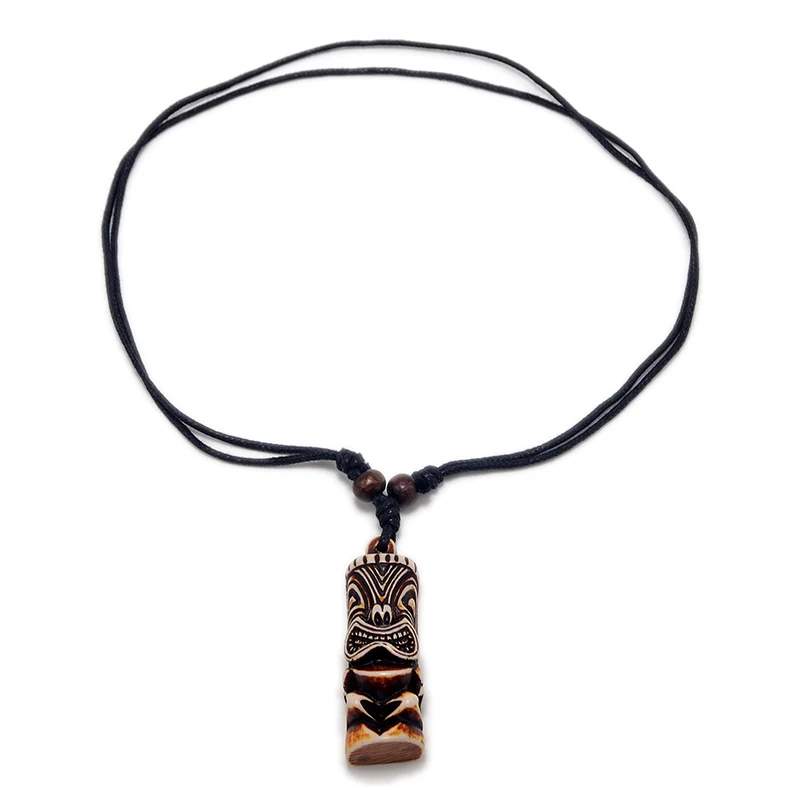 FX011 Indian Maya necklace Totem pendant Cool man Choker Retro Jewelry Tribal style Imitation Yak Bone necklace Amulet Gift