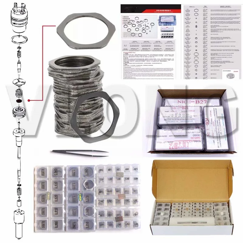 

Регулирующие шайбы для инжектора с общей топливной магистралью, Заполнители для инжектора B11 B12 B13 B14 B16 B22 B25 B26 B27 B31 500/лот