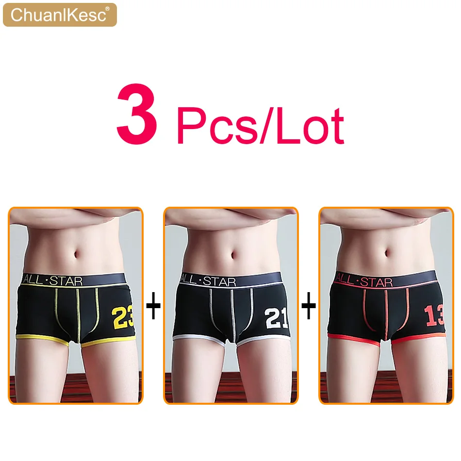 3 Pcs Men's Boxer Pants Pure Cotton Large Size Underwear Fashion Personalized Digital Printing Running Basketball Fitness Shorts